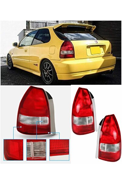 X POWER TUNİNG HONDA CİVİC 1997-1998-1999 H.B KIRMIZI BEYAZ LEDSİZ ARKA STOP