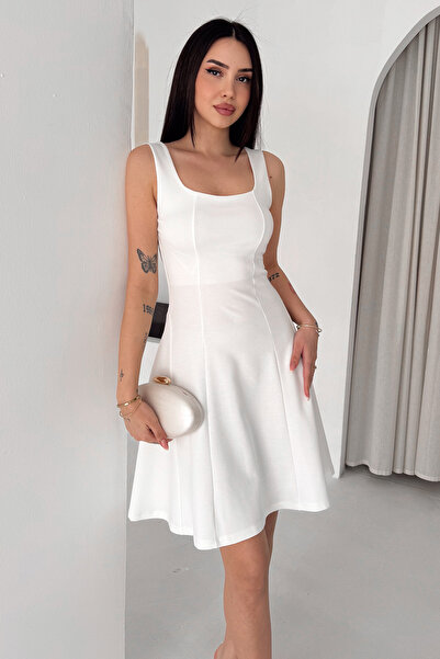 Noa&Noa Women's Square Neck Fit&Flare Mini Dress