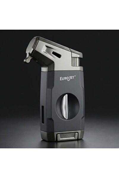 EURO Jet Tek Torch Siyah Pürmüz Puro Çakmağı