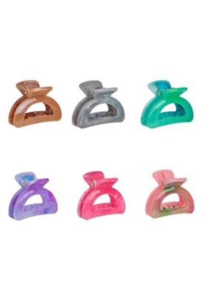 SHOPIENS Clame de păr din marmură în diferite culori pentru femei 4 cm - 6 bu...