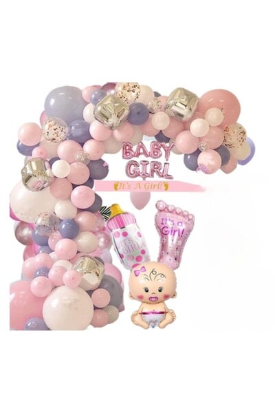 OEM Arch 109 balloons Baby Shower, Aluminum foil balloons Baby Girl/It's a Gi...