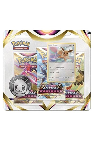 Pokemon Strălucire Astrală: Blister cu 3 figurine Eevee