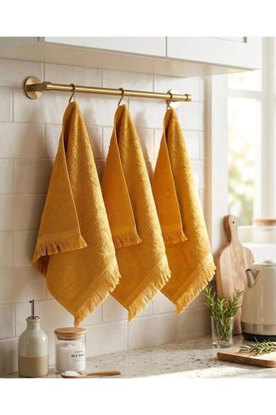 Bebila Baby 3 Pieces Kitchen Towels 30X50 cm Drying Cloth Cotton Hand Towel Set