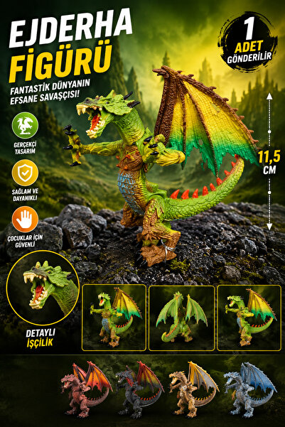 Tamsena Store 11 CM Ejderha Figürü Kanatlı Dragon Oyuncak Figür Koleksiyon ve...