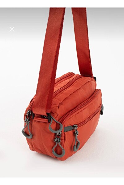 BLACK Women's 5-Compartment Water-Resistant Parachute Fabric Small Crossbody ...
