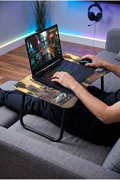 Zevahir Home Foldable Glass Laptop Stand - Gta V Themed