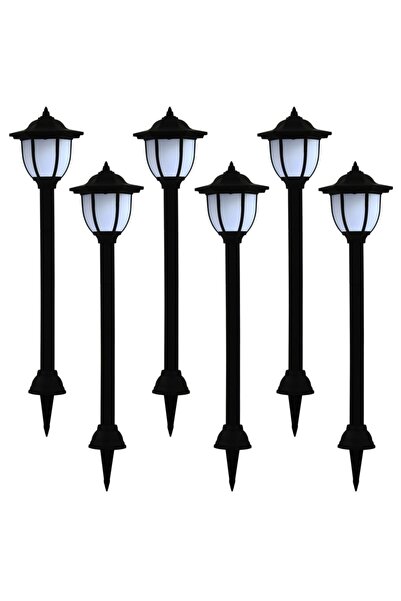 vidaxl Lampi solare de exterior cu LED, 6 buc., negru