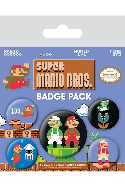 Pyramid International Super Mario Bros Pin-Back Buttons 5-Pack