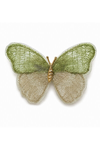 Hugs and Gifts Yeşil Işık Tozu Kelebek Broş 🦋✨