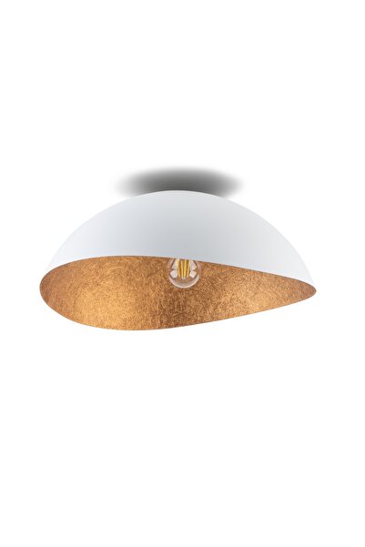 Sigma Lighting Plafonieră decorativă Solaris, cu abajur rotund neregulat, Alb...