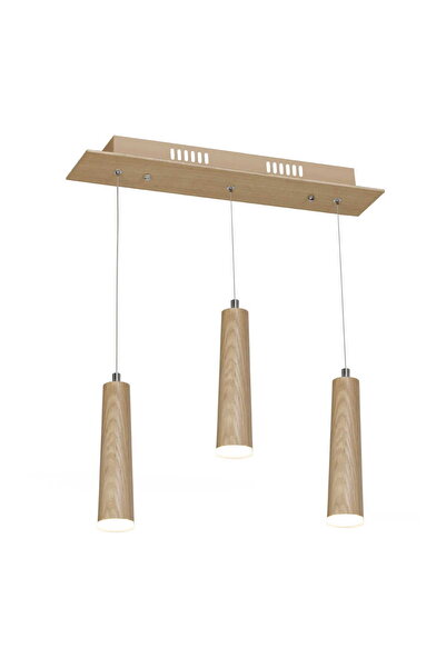 Milagro Lampă suspendată LED STICK FSC100% MLP566 cu 3 lumini, Lemn deschis ș...