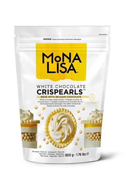 Callebaut Mona Lisa Crispearls Beyaz (İçi Bisküvili İnci Tanesi) 800 GR Çikolata