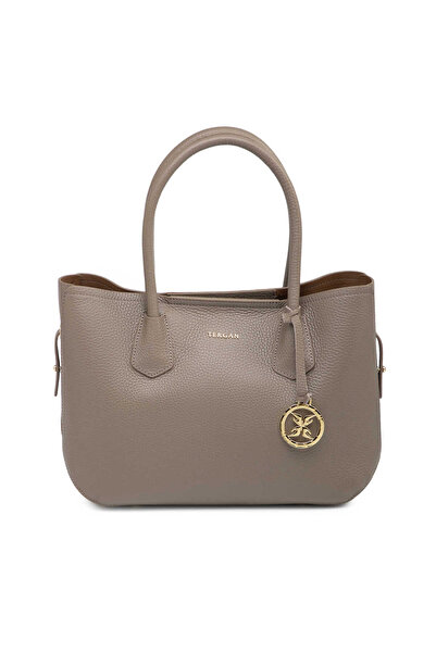 Tergan Beige Genuine Leather Women's Shoulder Bag - S26Y1Bc80571-S95