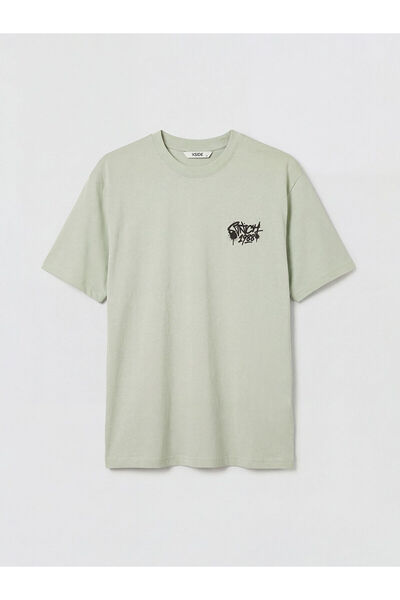 LC Waikiki Peak New Season Crew Neck Printed Men's Combed Cotton T-Shirt