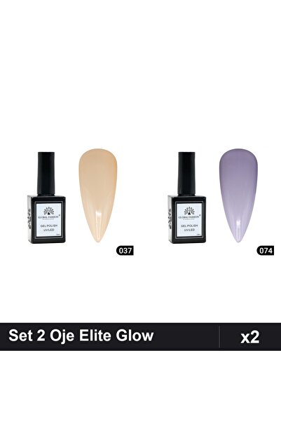 Makeup Set 2 Oje Semipermanente Global Fashion Elite Glow 15ml, Nuante 037 07...