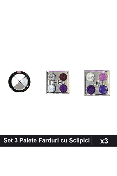 Makeup Set 3 Palete Farduri Quiz și Scanlon, Nuante 451 Nr 2 Nr 3, Fard Ochi ...