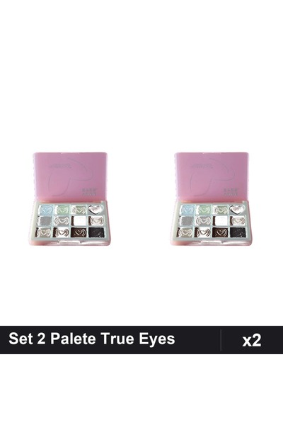 Makeup Set of 2 True Eyes Eyeshadow Palettes No. 01, Professional Makeup, Nat...