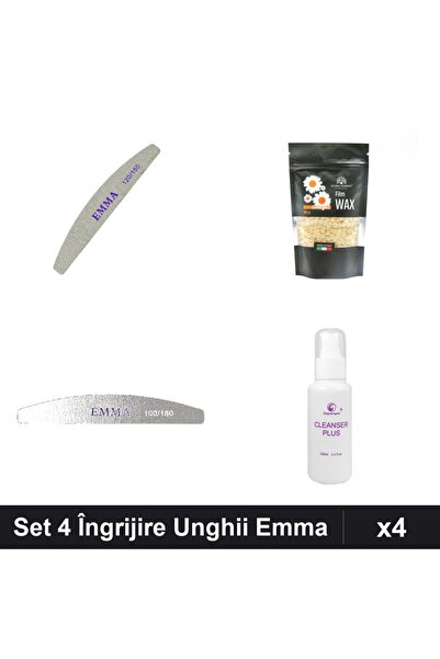 Makeup Set 4 Îngrijire Unghii Emma, Pile 150/240 și 100/180, Ceară Epilare Mu...