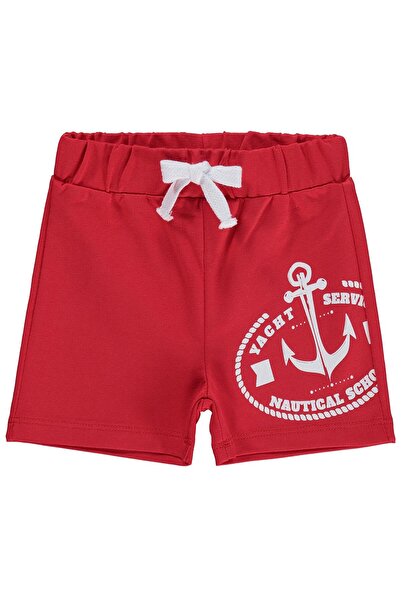 Civil Baby Anchor Printed 6-18 Months Shorts - Red