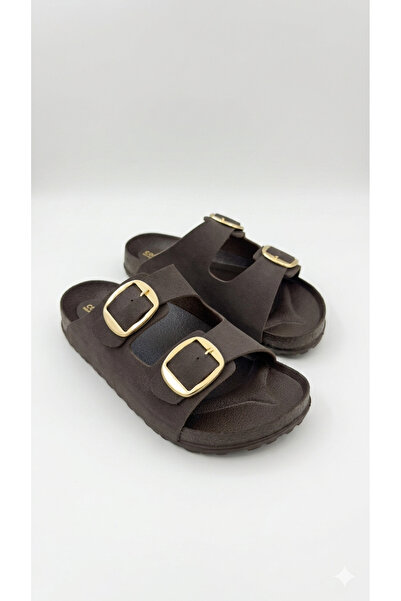 uway Women's Gold Double Buckle Anatomical Comfortable Stylish Soft Sole Slip...