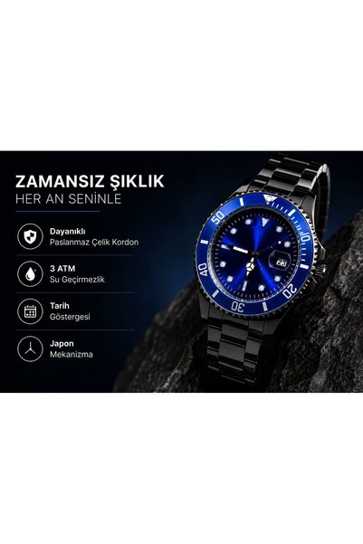 Eylemboutique Premium Design Men's Wristwatch – Steel Band Luxury Series