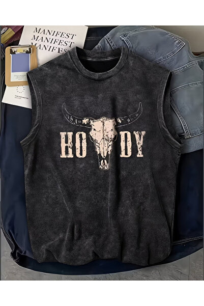 Le Savu Hody Bull Printed Crew Neck Washed Vintage Unisex Oversize Athlete T-...