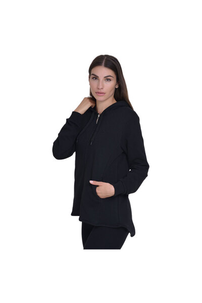 Target Femei& # x27;s Jachetă din fleece cu tiv rotund lung S