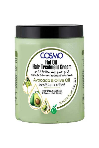 Cosmo زيت معالجة الشعر وكريم الاستحمام بزيت الأفوكادو والزيتون 1000 مل