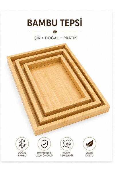 Home Bambu ahşap sunumluk