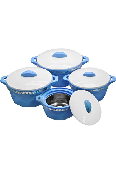 SELVEL Diamond Cookware Set, 4 Pieces (1000/1500/2000/3000 ml), Blue Color