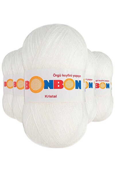 atastore2017 5 Pieces Crystal Hand Knitted Fiber String White 98200