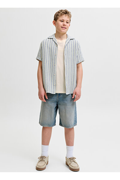 Jack & Jones Krem Erkek Çocuk Baskılı T-Shirt 12293108
