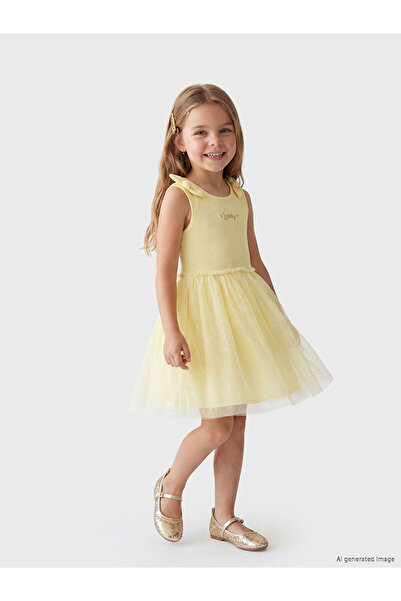 LC Waikiki Nevavm Girls' Tutu Dress with Bow Detail