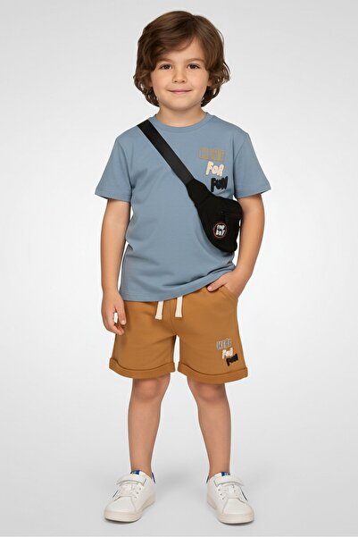 Lily & Jack Kids Boy 2 Pieces Graphic Print T-Shirt And Shorts Set, Multicolor