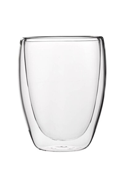 Zumzeria Transparent Glass Cup with Double Walls 340ml