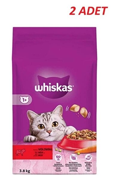 Whiskas Sığır Etli Yetişkin Kedi Kuru Maması 3,8 Kg*2 Adet -TY5614909