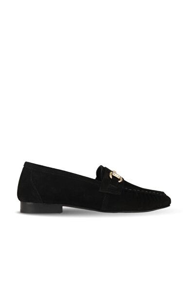 BUENO Shoes Black Suede Women's Ballerinas 39Wa4214