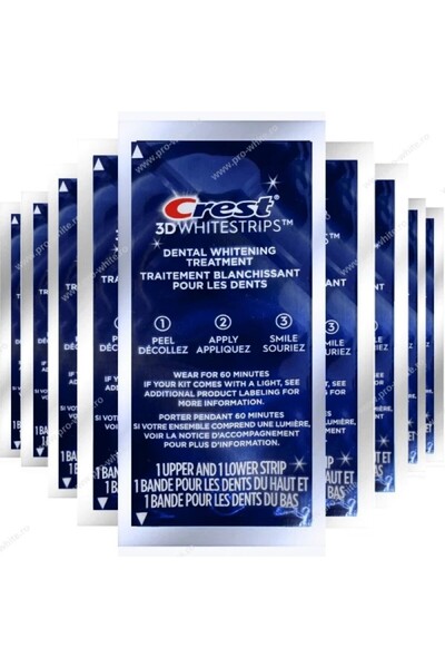 CREST Benzi 3D Whitestrips, nivel albire 18, Anti-Aging Whitener, 14 zile, 28...
