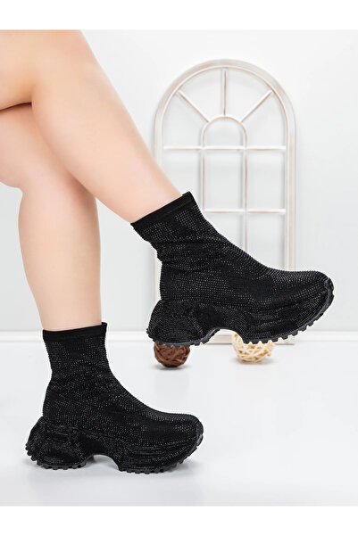 mei Pantofi Sport Dama cu Platforma 5WL110 Negru