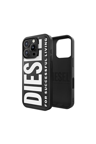 Diesel iPhone 16 Pro Uyumlu Magsafe Destekli Core Kalıplı Kılıf - Siyah/Beyaz
