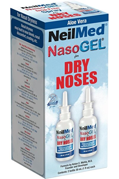 NeilMed NasoGel Drip Free Gel Spray for Dry Noses 30mL. Drug-Free Saline Base...
