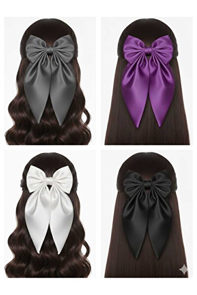 zakkiya LARGE SATIN BOW HAIR CLIP