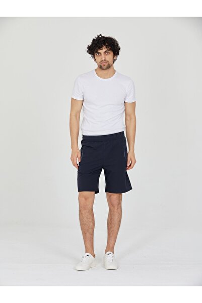 Shooter Sportswear شورت رجالي فاخر نحيف باللون الأزرق الداكن