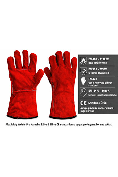 KL HOME MaxSafety Pro Kaynakçı Eldiveni – Ölçü 10 (CE, EN Standartlı)