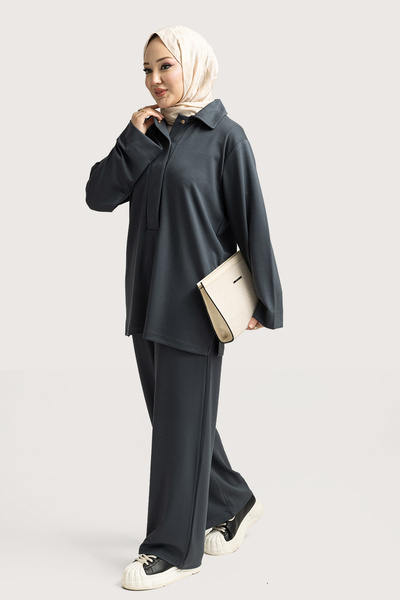 Suede Style 6477 - Stylish Comfortable Modal Soft Fabric Shirt Collar Women's...