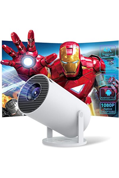 Hello Watch 4K Projektör HY300 Pro - 1080P Full HD Görüntü Kalitesi, 8000 Lüm...
