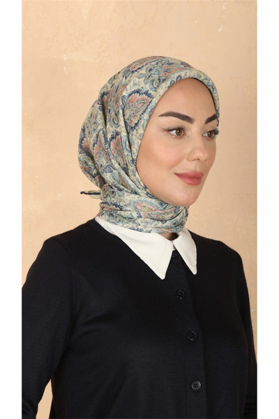 locella Lo'cella Pamuklu Soft Eşarp 4561-10 Mavi