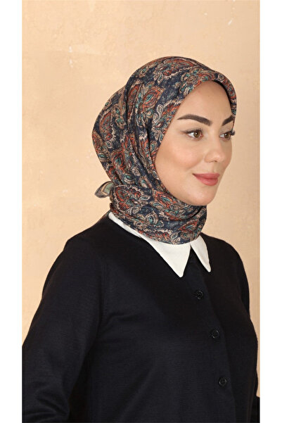 locella Lo'cella Pamuklu Soft Eşarp 4561-3 Koyu Mavi