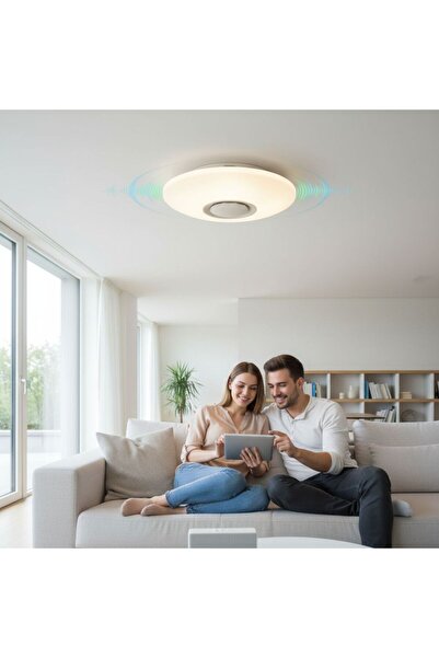 DELIGHT Plafoniera LED SMART cu muzica, Ã˜390, 30W, RGB+W