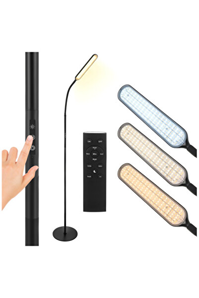 Izoxis Lampadar LED de podea de 180cm, negru – Reglabil